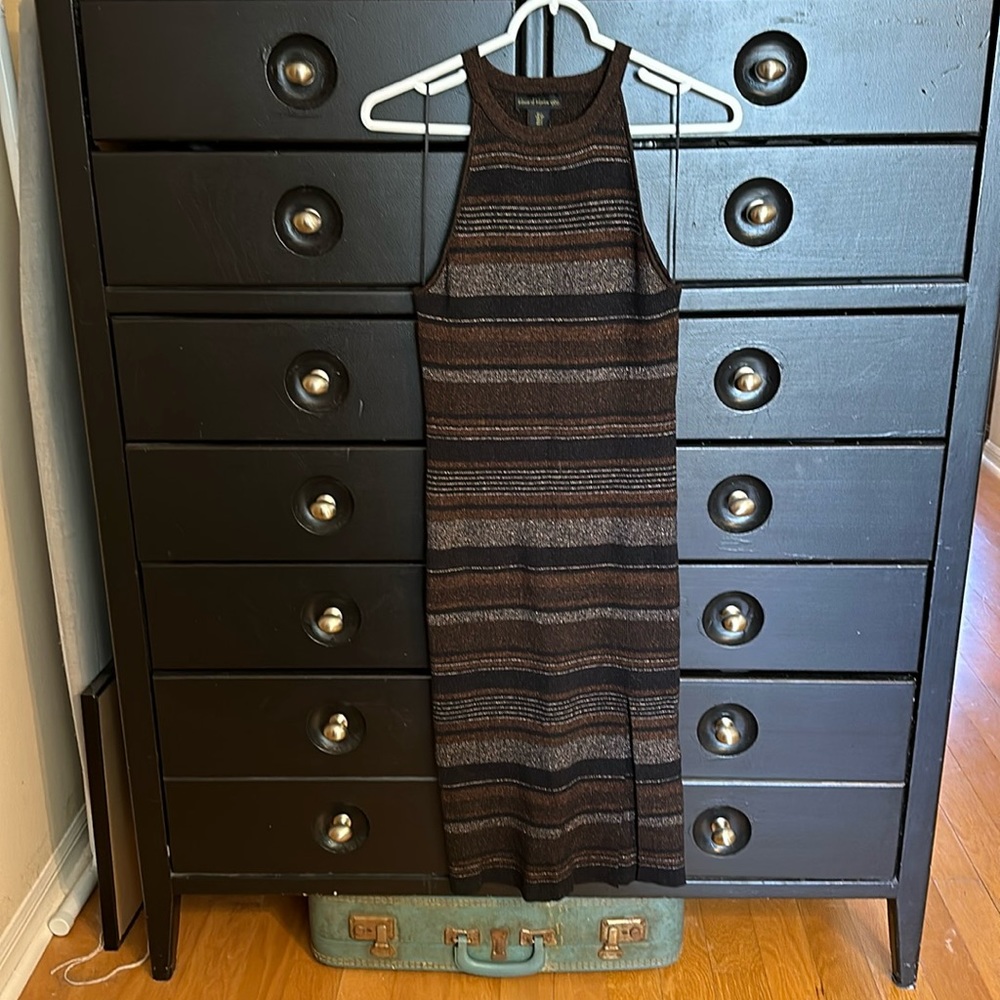 Sweater Knit body con halter dress